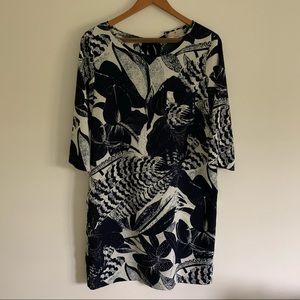 Essentiel Antwerp Navy/White Pattern Dress, EU40